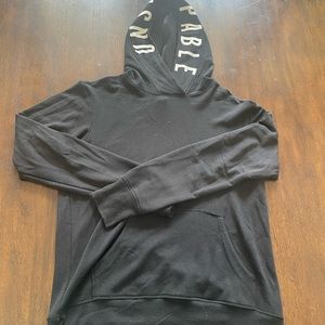 Athleta Girl “Unstoppable” Black Hoodie with Sweater Material